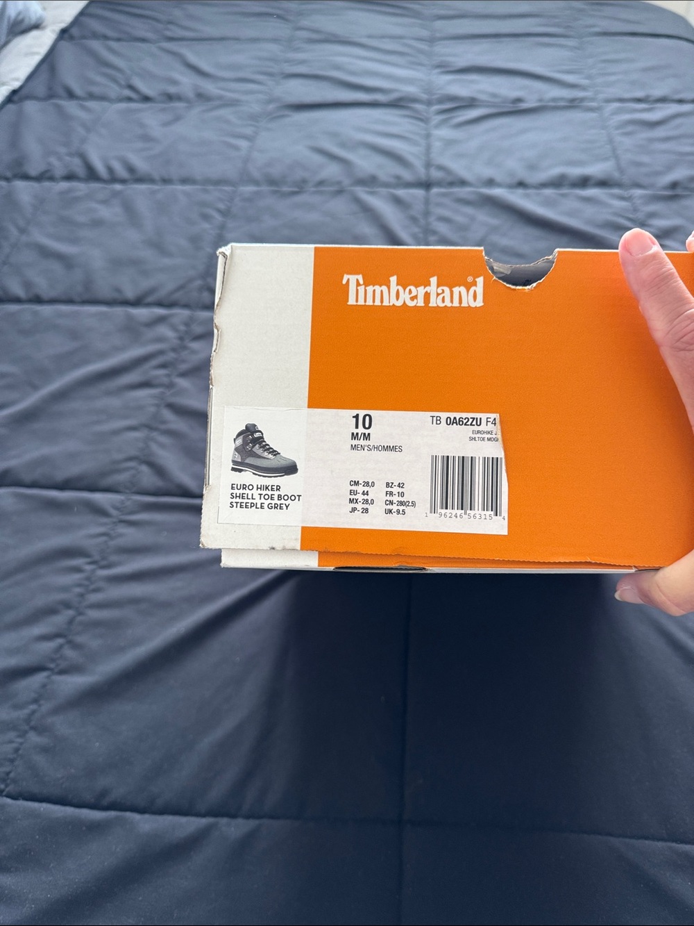 Timberland Orange & White Shoe Box with Label